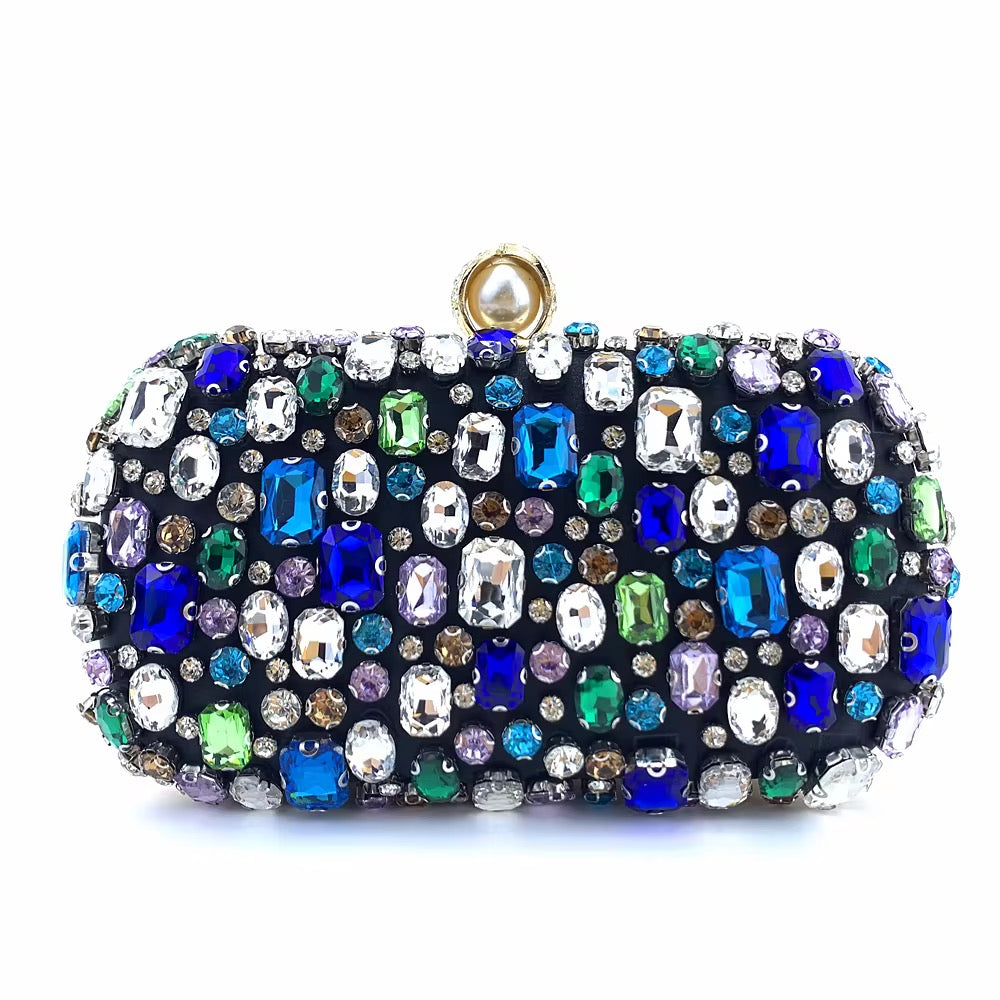 Crystal Embellished Evening Clutch Bag