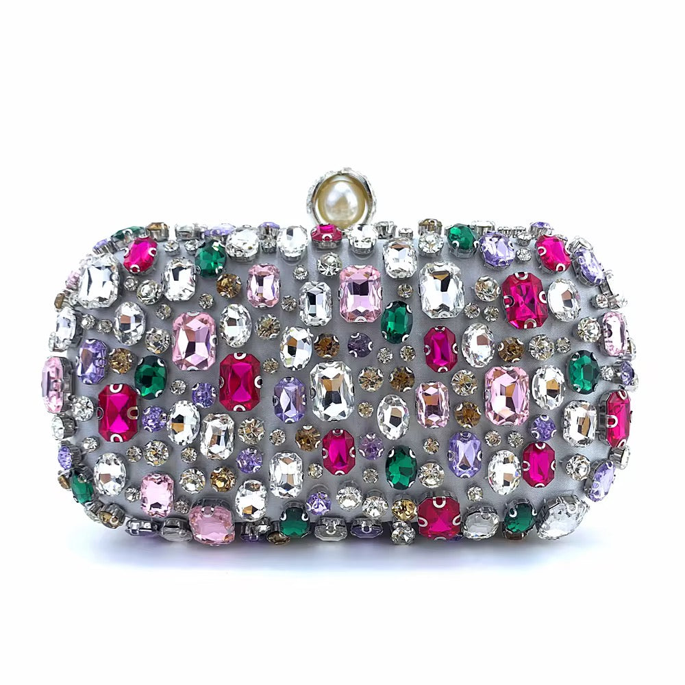 Crystal Embellished Evening Clutch Bag