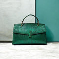 Emerald Luxe Metallic Handbag