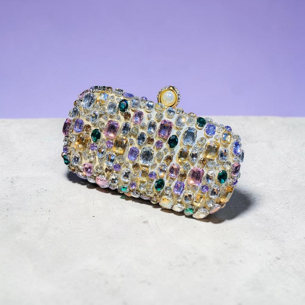 Crystal Embellished Evening Clutch Bag